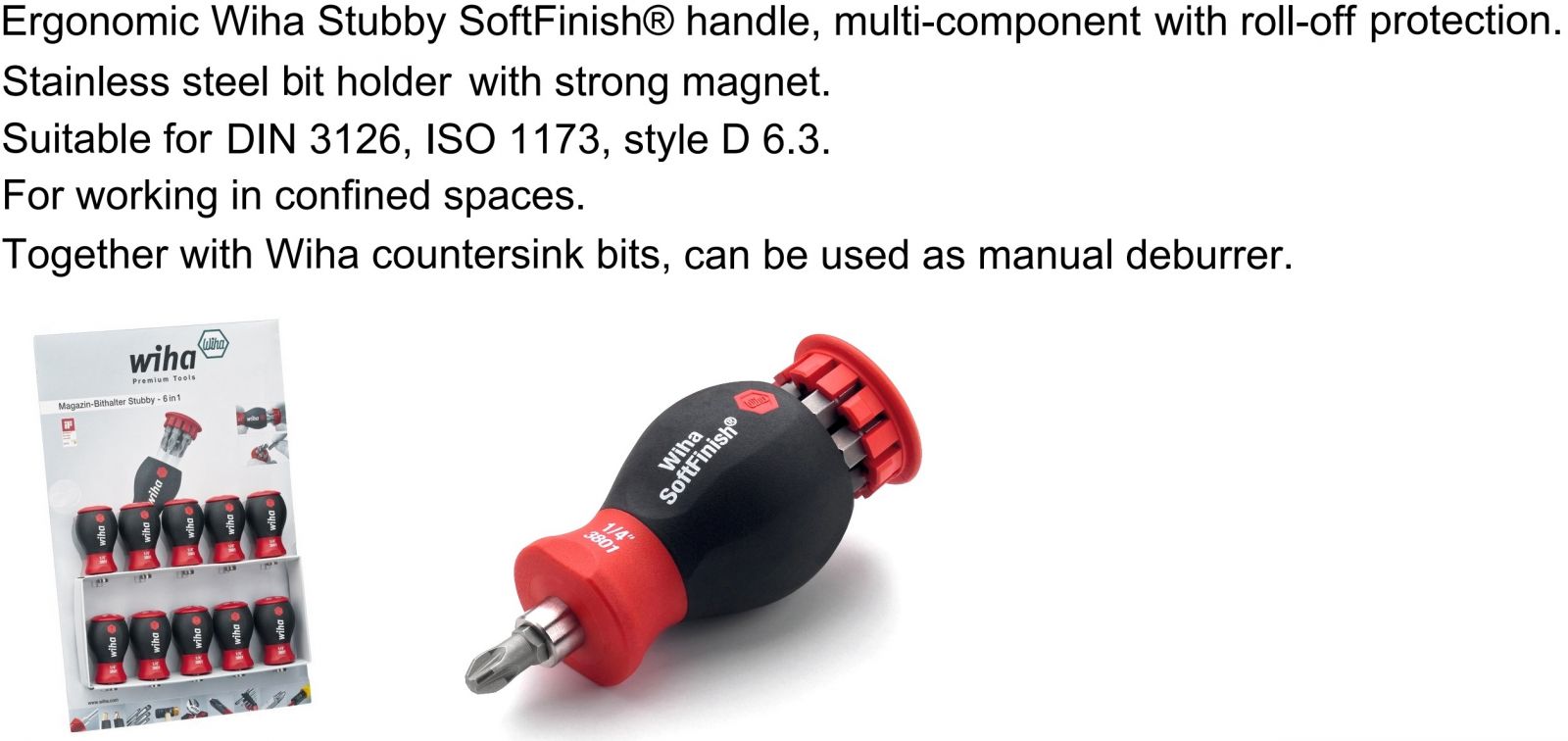 ידיות מברג בולדוג עם ביטים WIHA